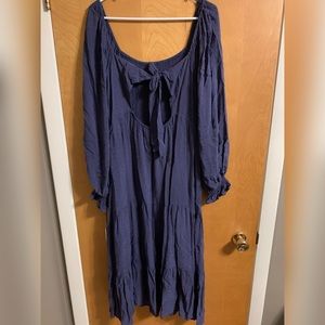 Navy blue long sleeve dress